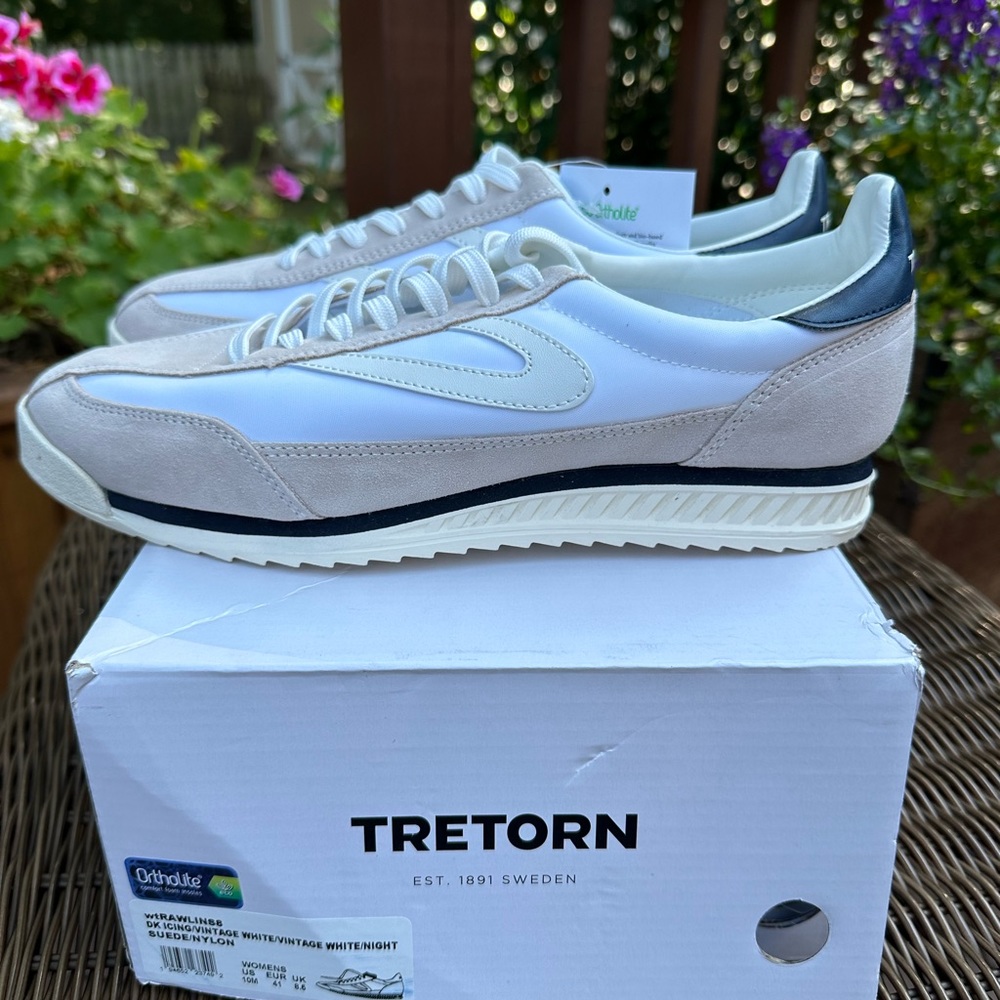 NWT Womens Tretorn Rawlings 10 Vintage White/Night